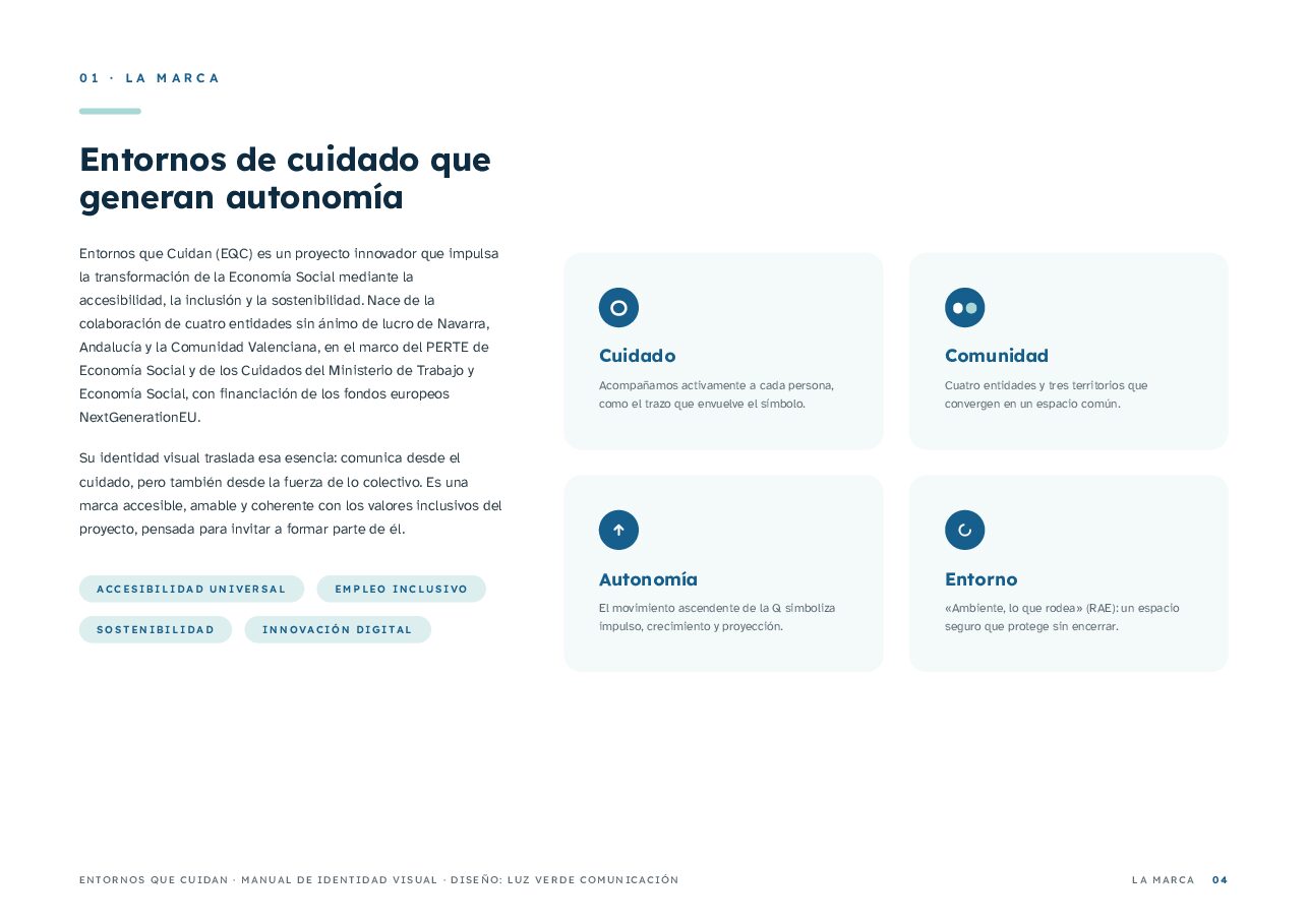 Página interior del manual de Entornos que Cuidan