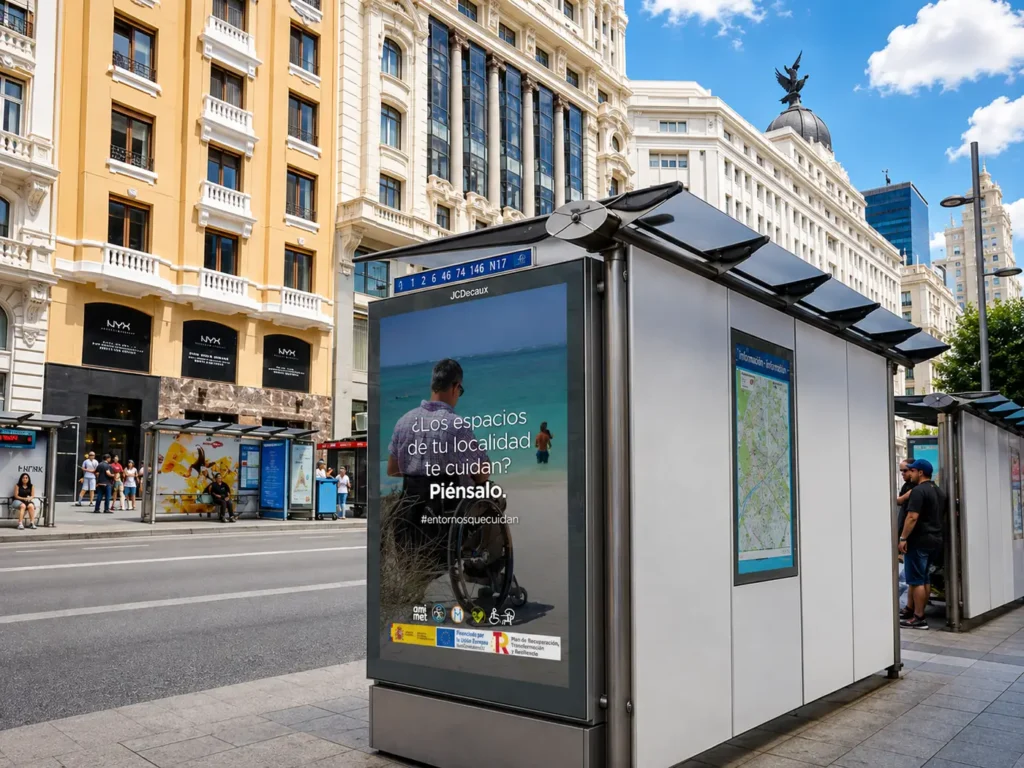 MUPI de publicidad exterior — campaña de comunicación institucional Luz Verde